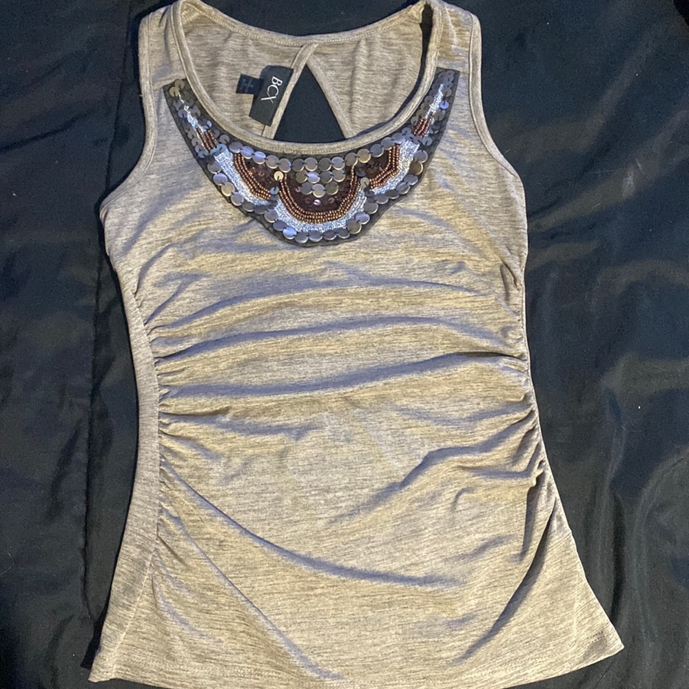 BCX Green Sleeveless Tank Top